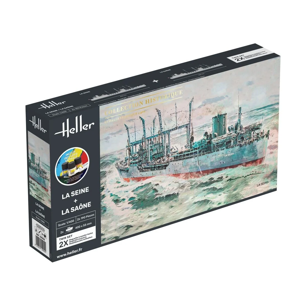 STARTER KIT Twin Set La Seine + La Saone, 1/400 - Heller 55050 STARTER KIT Twin Set La Seine + La Saone, 1/400 - Heller 55050