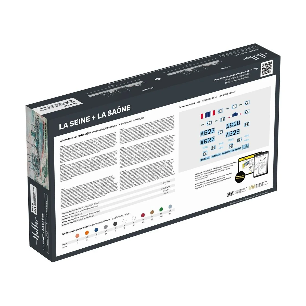 STARTER KIT Twin Set La Seine + La Saone, 1/400 - Heller 55050 STARTER KIT Twin Set La Seine + La Saone, 1/400 - Heller 55050