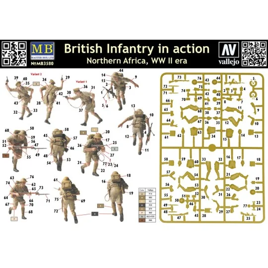 British Infantry North Africa Desert - Master Box Ltd. 3580