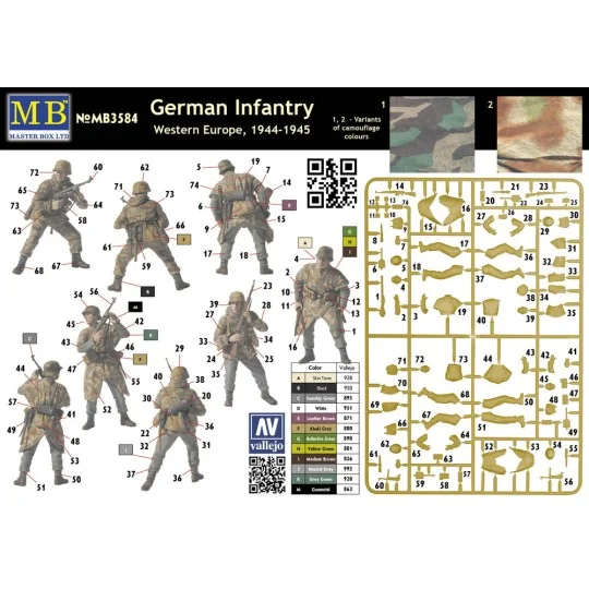 German Infantry, Western Europe, 1944-45, 1/35 - Master Box Ltd. 3584 German Infantry, Western Europe, 1944-45, 1/35 - Master Box Ltd. 3584