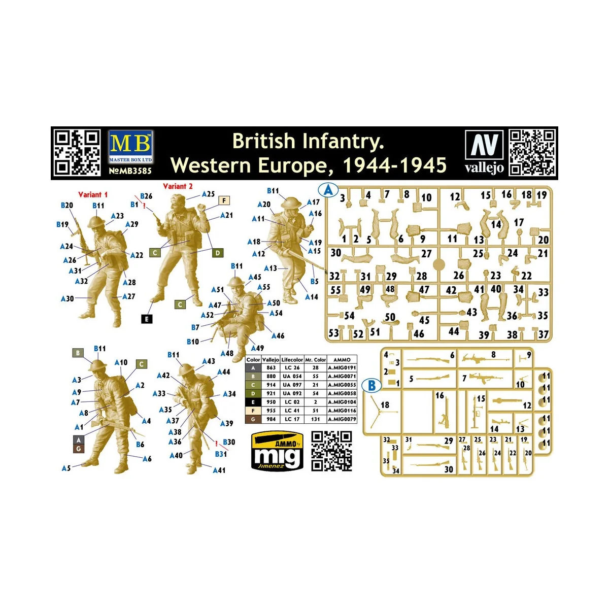 British Infantry. Western Europe. 1944-1945 - Master Box Ltd. 3585