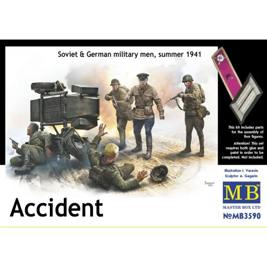 Accident. Soviet & German military men, 1/32 - Master Box Ltd. 3590