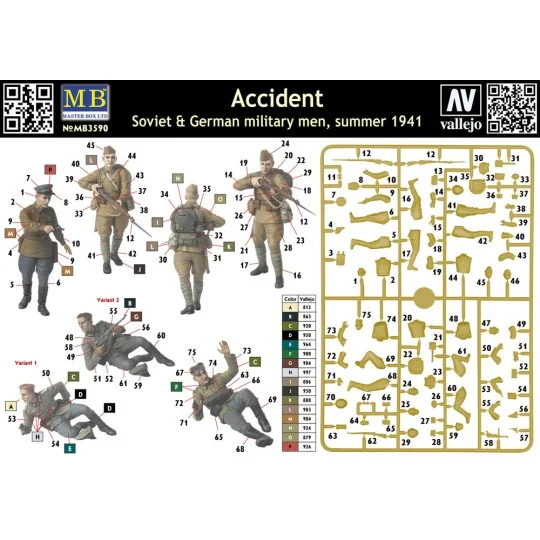 Accident. Soviet & German military men, - Master Box Ltd. 3590