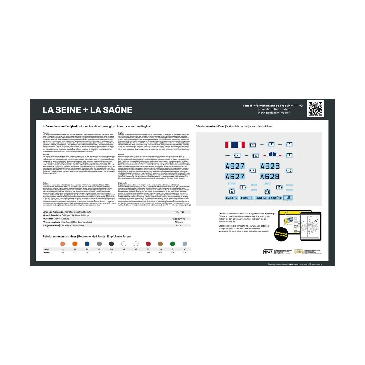 STARTER KIT Twin Set La Seine + La Saone, 1/400 - Heller 55050 STARTER KIT Twin Set La Seine + La Saone, 1/400 - Heller 55050