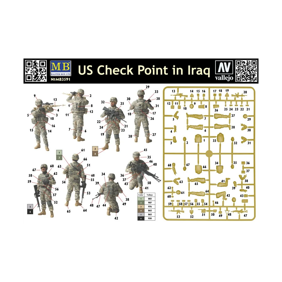 U.S. in Iraq, Checkpoint, 1/35 - Master Box Ltd. 3591 U.S. in Iraq, Checkpoint, 1/35 - Master Box Ltd. 3591