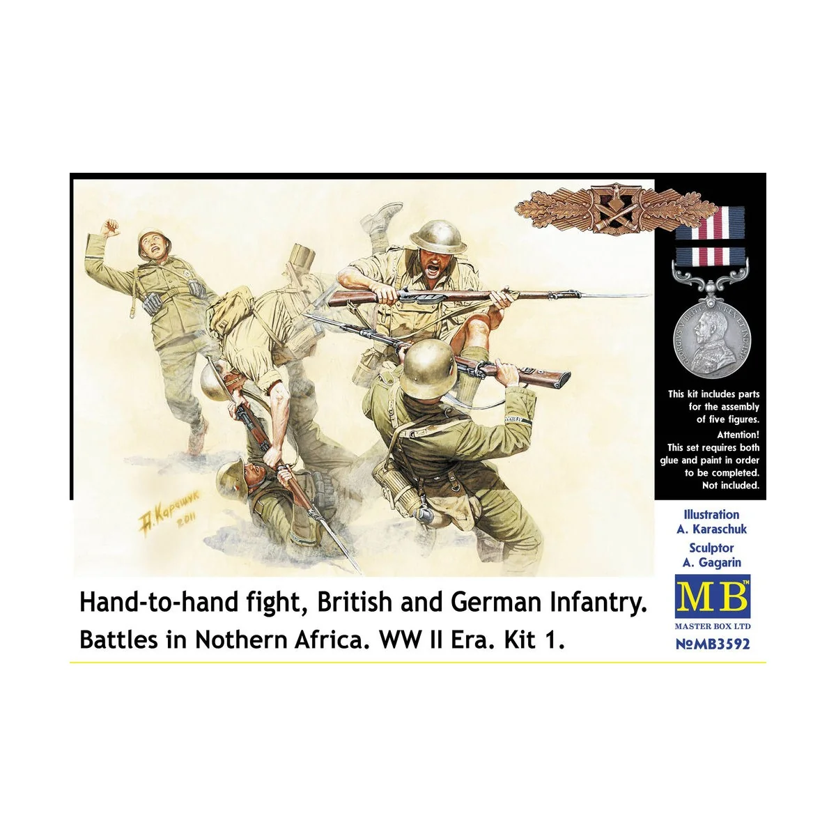 Hand-to-Hand fight, Brit. & Germ. infr., 1/35 - Master Box Ltd. 3592