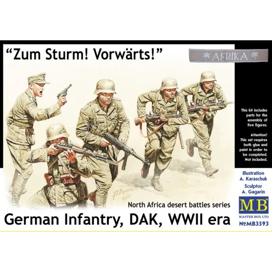 Germ. infan., DAK. N. Africa desert batt., 1/35 - Master Box Ltd. 3593