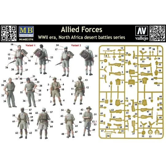 Allied Forces. N.Africa desert battles.s, 1/35 - Master Box Ltd. 3594