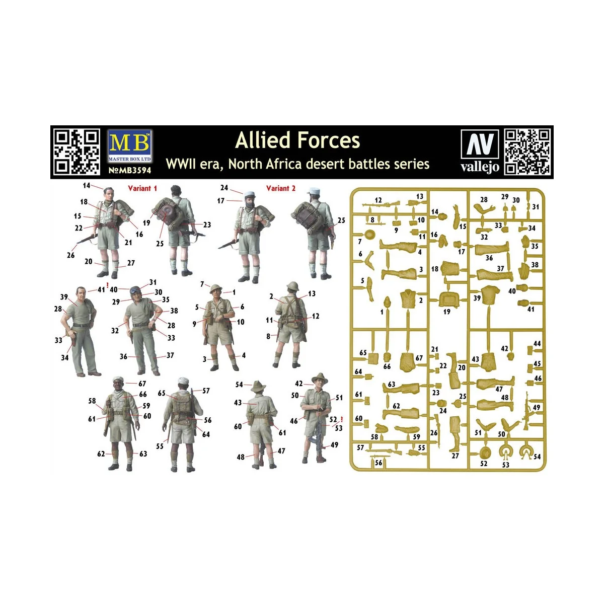 Allied Forces. N.Africa desert battles.s - Master Box Ltd. 3594
