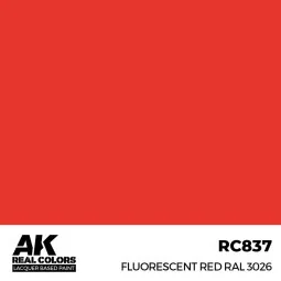 Real Colors: Fluorescent Red RAL 3026 17 ml. - AK Interactive RC837