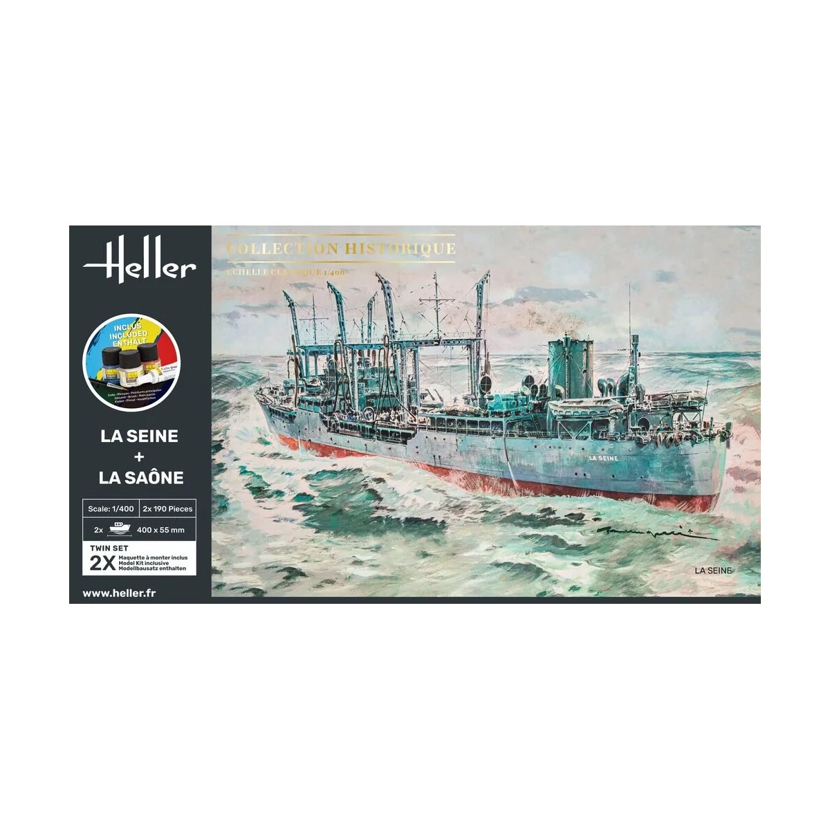 STARTER KIT Twin Set La Seine + La Saone, 1/400 - Heller 55050 STARTER KIT Twin Set La Seine + La Saone, 1/400 - Heller 55050