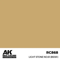 Real Colors: Light Stone No.61 (BS381) 17 ml. - AK Interactive RC868