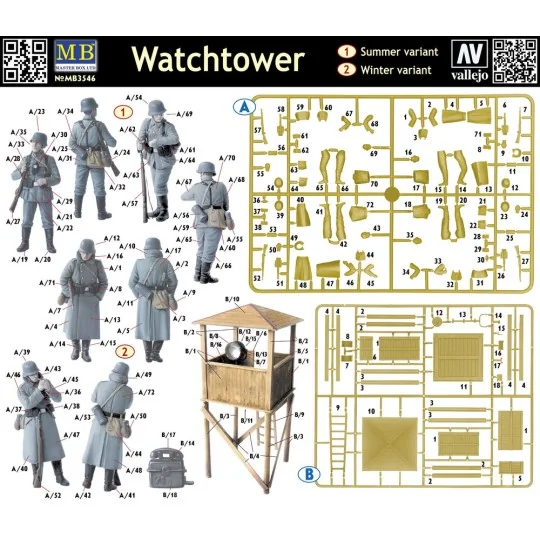 Watch Tower' w/4 figs - Master Box Ltd. 3546