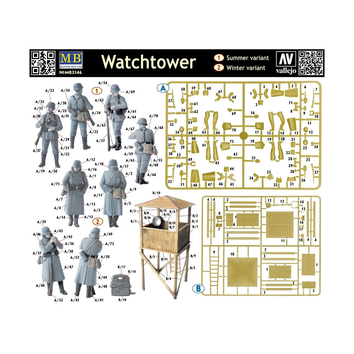 Watch Tower' w/4 figs - Master Box Ltd. 3546