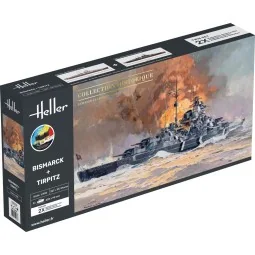 STARTER KIT Twin Set Bismarck + Tirpitz - Heller 55078