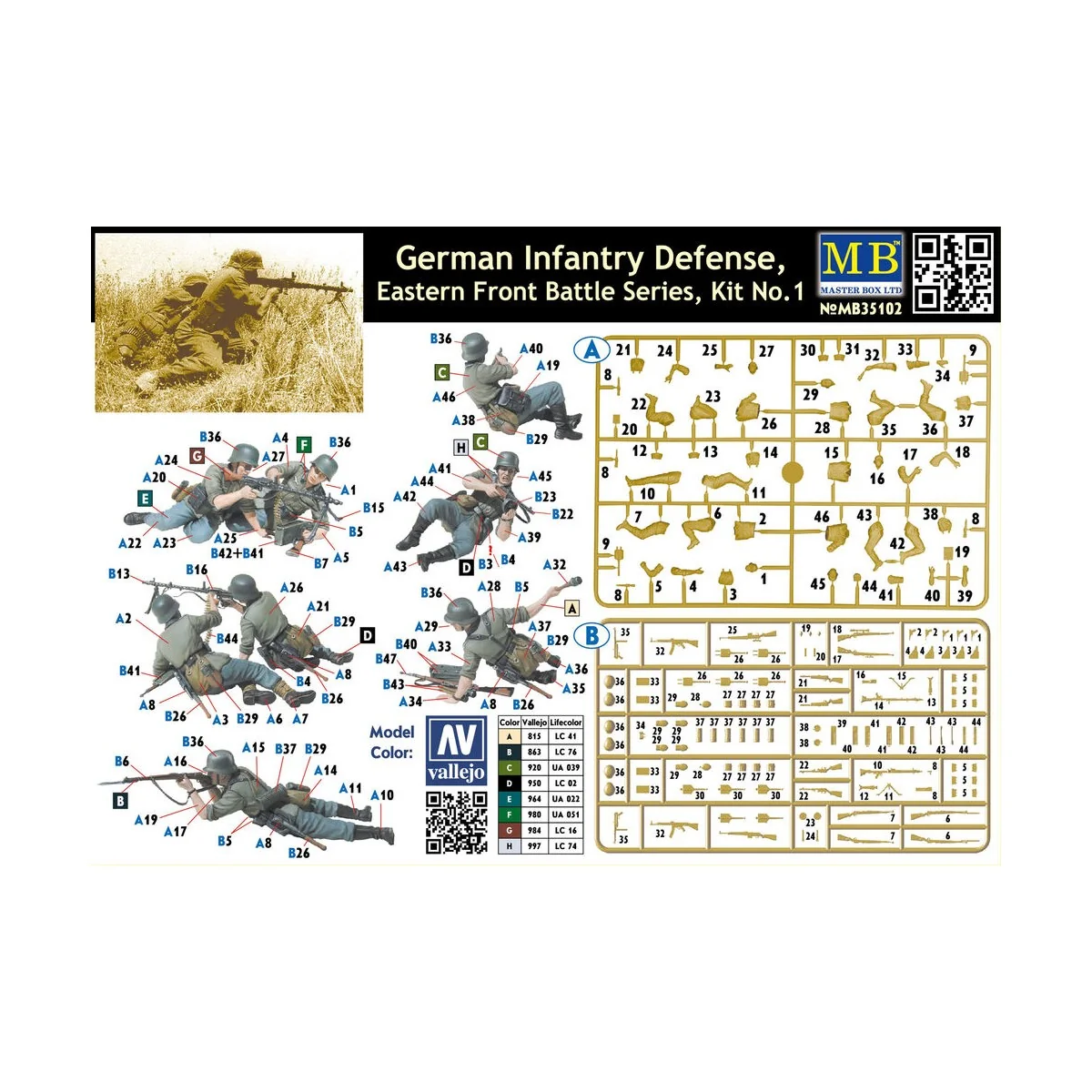 German infantry defense, Eastern Front, 1/35 - Master Box Ltd. 35102