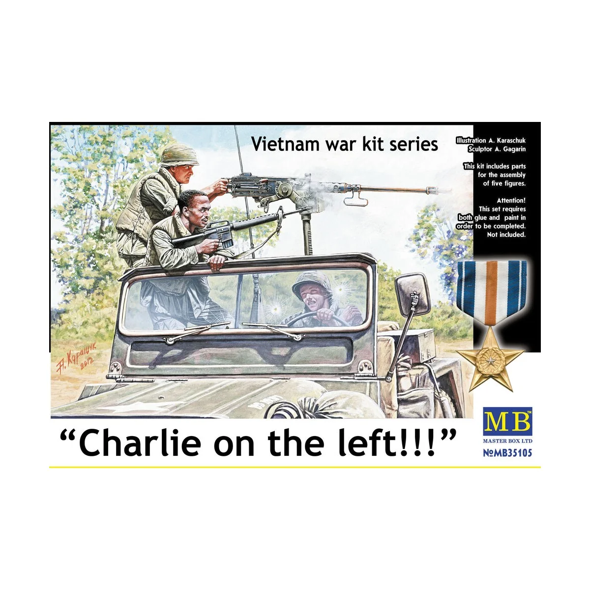 Charlie on the left!!! Vietnam war kit, 1/35 - Master Box Ltd. 35105