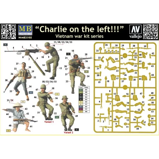 Charlie on the left!!! Vietnam war kit, 1/35 - Master Box Ltd. 35105