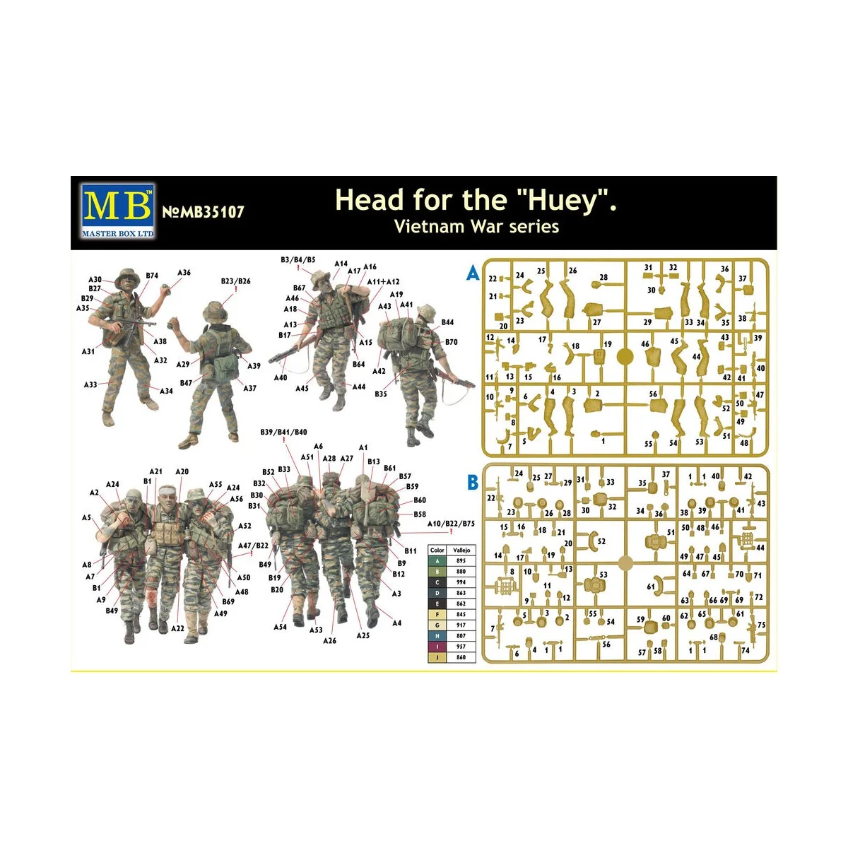 “Head for the “Huey”, Vietnam War series”, 1/35 - Master Box Ltd. 3... “Head for the “Huey”, Vietnam War series”, 1/35 - Master Box Ltd. 3...