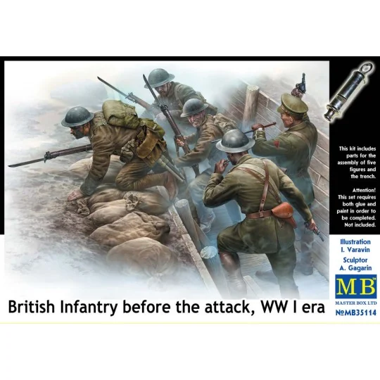 British infantry before attack, WWI era, 1/35 - Master Box Ltd. 35114