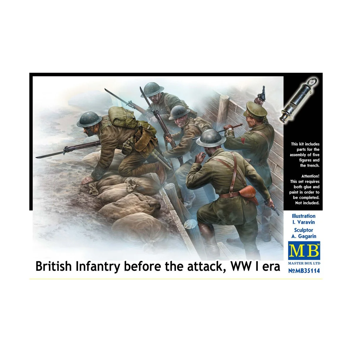 British infantry before attack,WWI era - Master Box Ltd. 35114