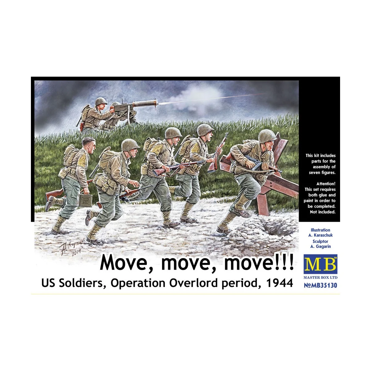 U.S. soldiers,Operation Overlord peri944 - Master Box Ltd. 35130