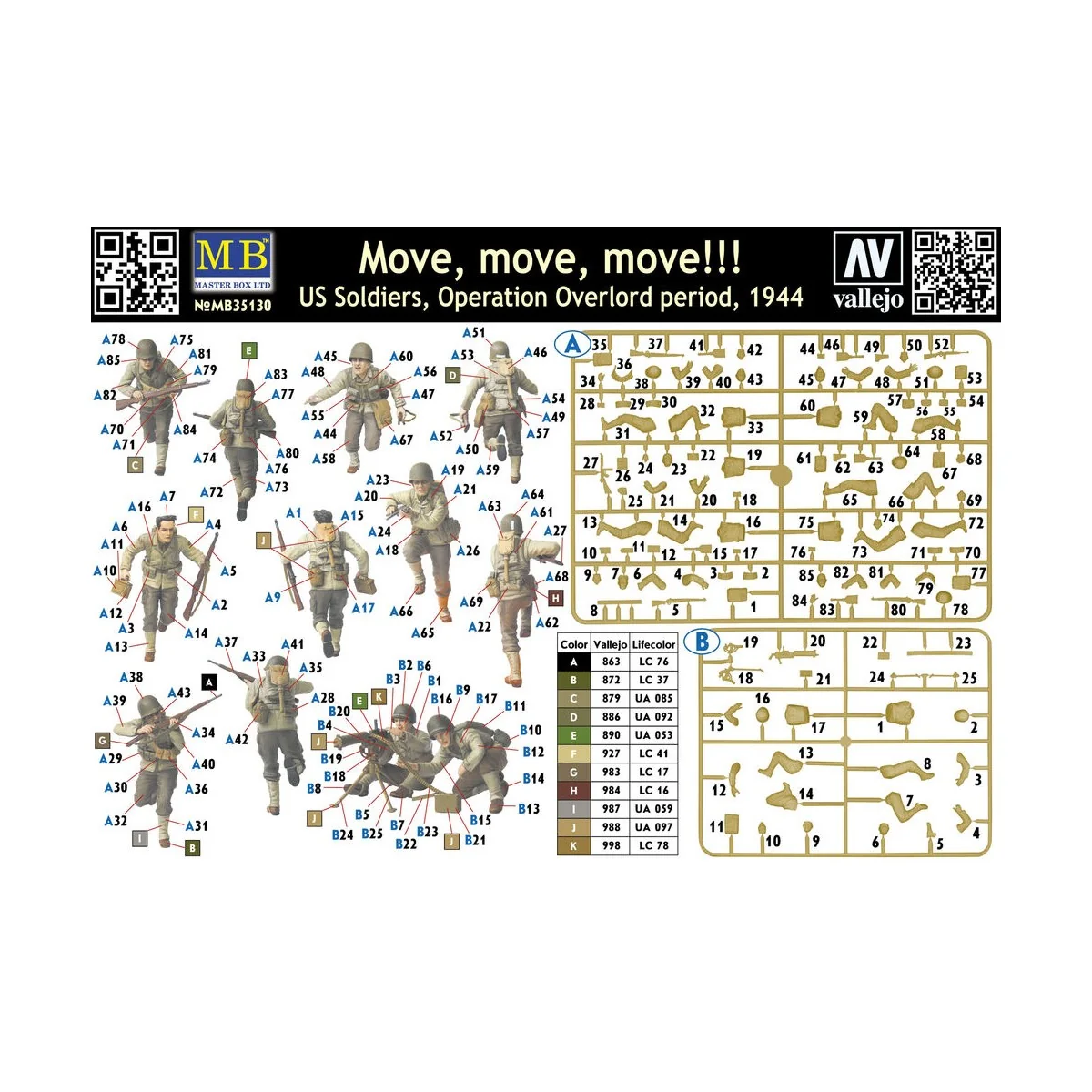 U.S. soldiers,Operation Overlord peri944 - Master Box Ltd. 35130