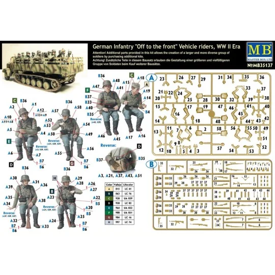 German infantry vehicle riders - Master Box Ltd. 35137