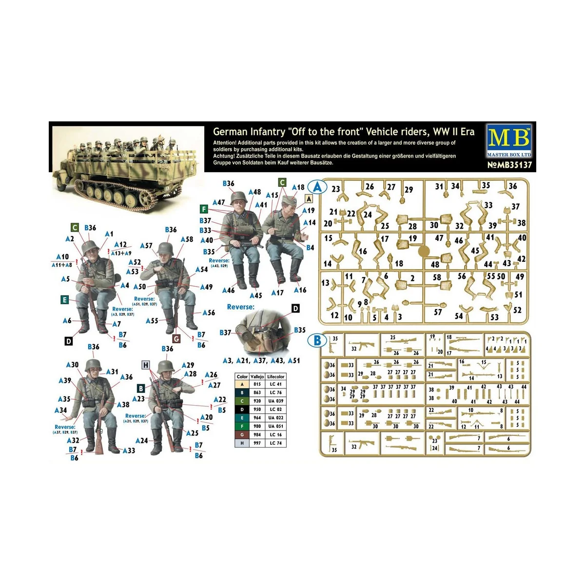 German infantry vehicle riders - Master Box Ltd. 35137