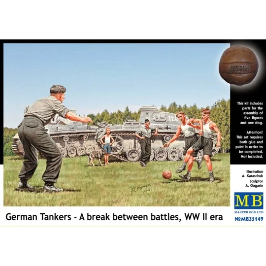 German tankmen in the break bet. Combats - Master Box Ltd. 35149