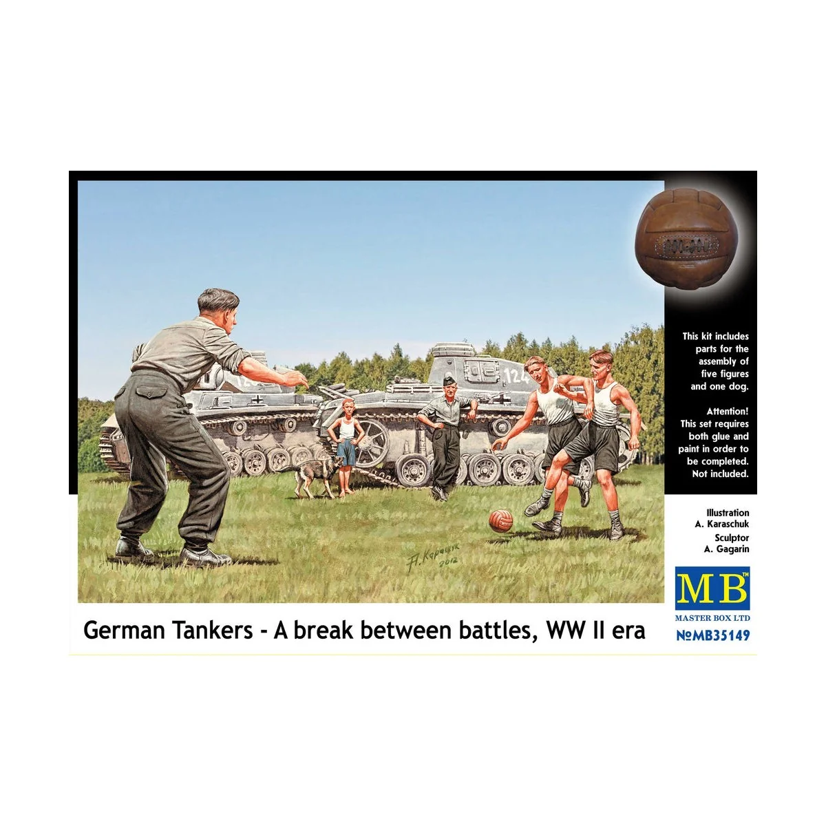 German tankmen in the break bet. Combats, 1/35 - Master Box Ltd. 35149