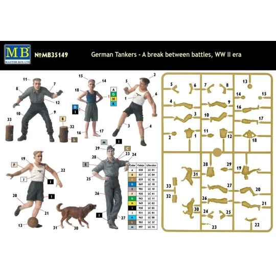 German tankmen in the break bet. Combats, 1/35 - Master Box Ltd. 35149