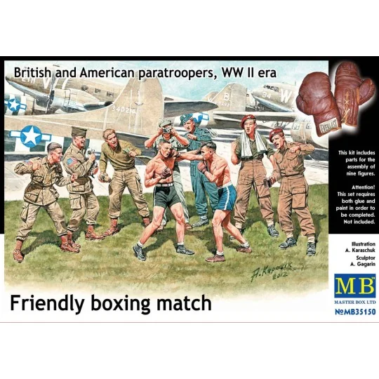 Friendly boxing match.Brit.+Amer.paratro - Master Box Ltd. 35150