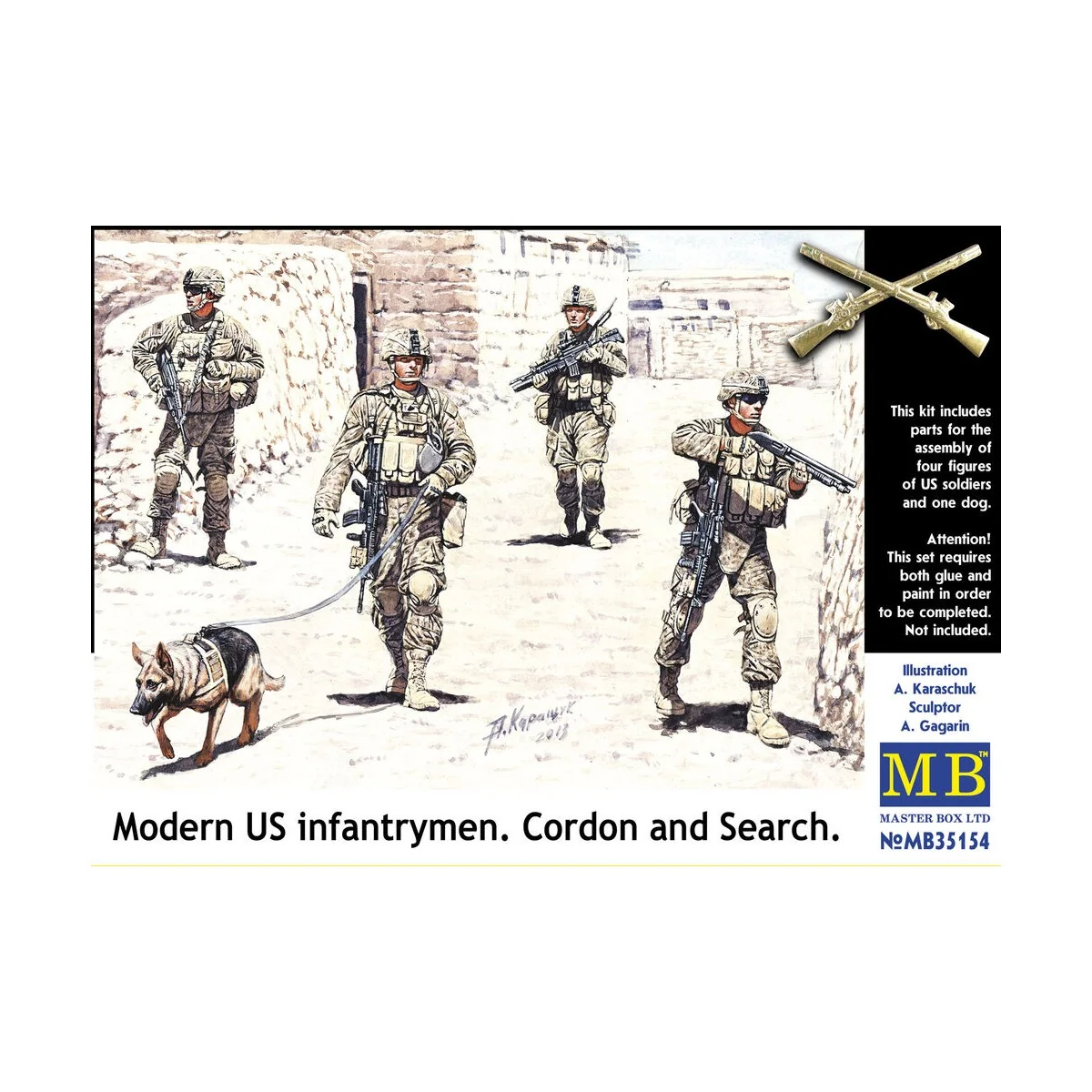 Modern U.S.infantrymen. Cordon and Searc, 1/35 - Master Box Ltd. 35154