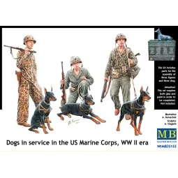 Dogs in service in US Marine Corps - Master Box Ltd. 35155