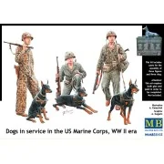 Dogs in service in US Marine Corps - Master Box Ltd. 35155