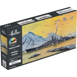 STARTER KIT Twin Set Prinz Eugen + Admiral Hipper, 1/400 - Heller 5...