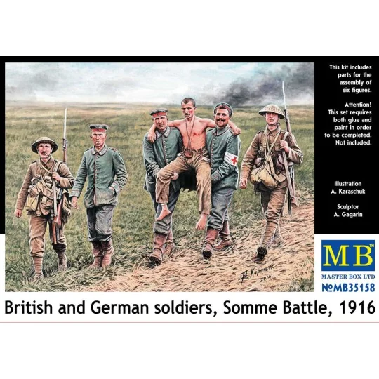 British and German soldiers,Somme Battle - Master Box Ltd. 35158