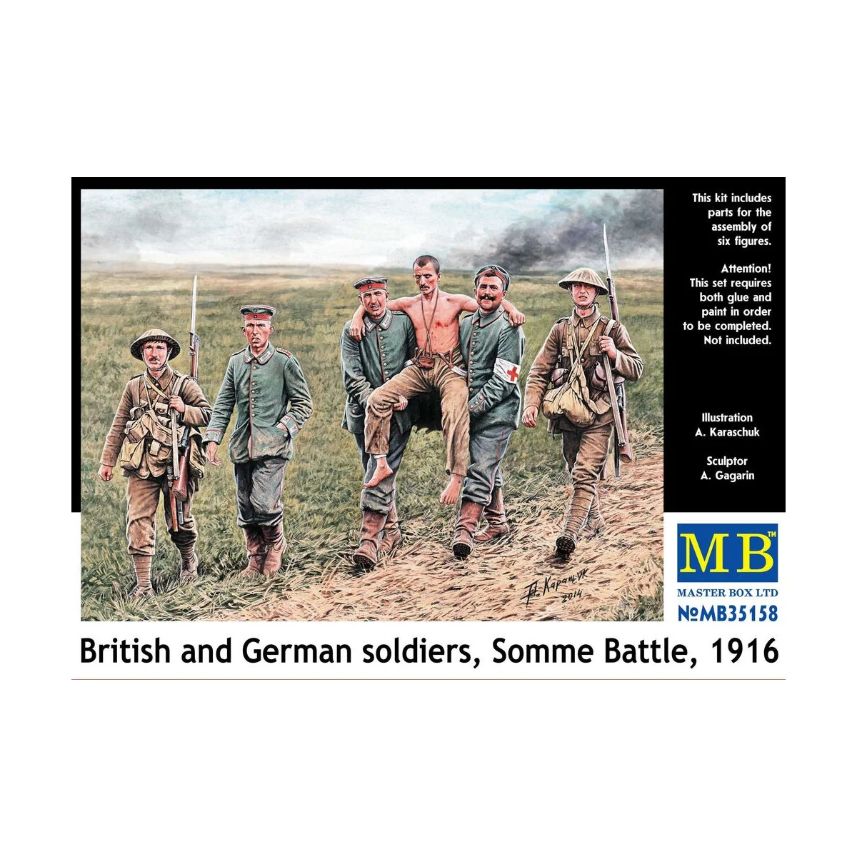 British and German soldiers, Somme Battle, 1/35 - Master Box Ltd. 3... British and German soldiers, Somme Battle, 1/35 - Master Box Ltd. 3...