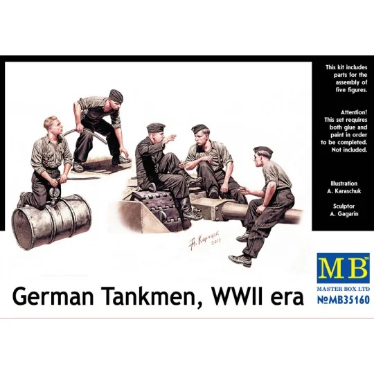 German tankmen, WWII era, 1/35 - Master Box Ltd. 35160 German tankmen, WWII era, 1/35 - Master Box Ltd. 35160