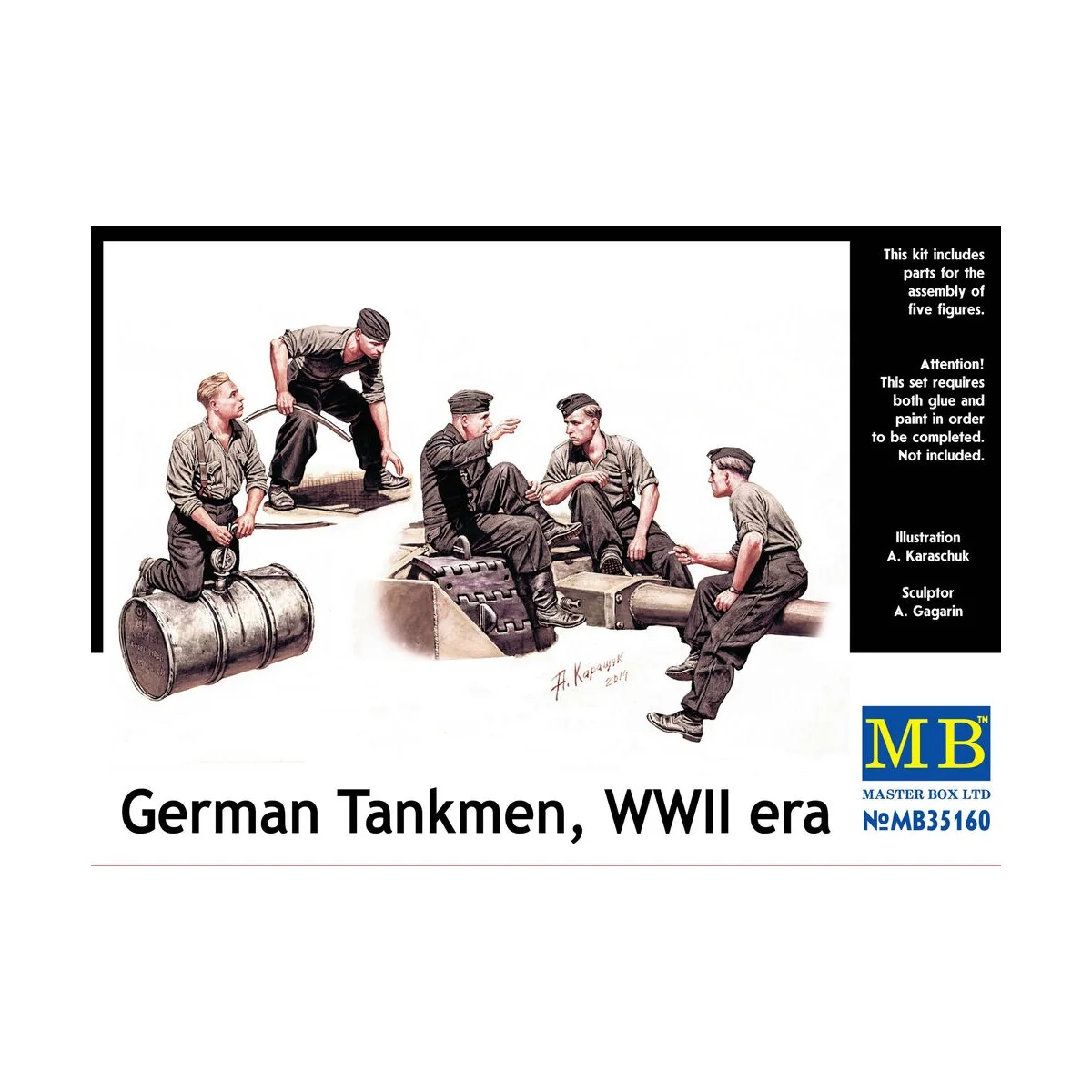 German tankmen, WWII era, 1/35 - Master Box Ltd. 35160 German tankmen, WWII era, 1/35 - Master Box Ltd. 35160
