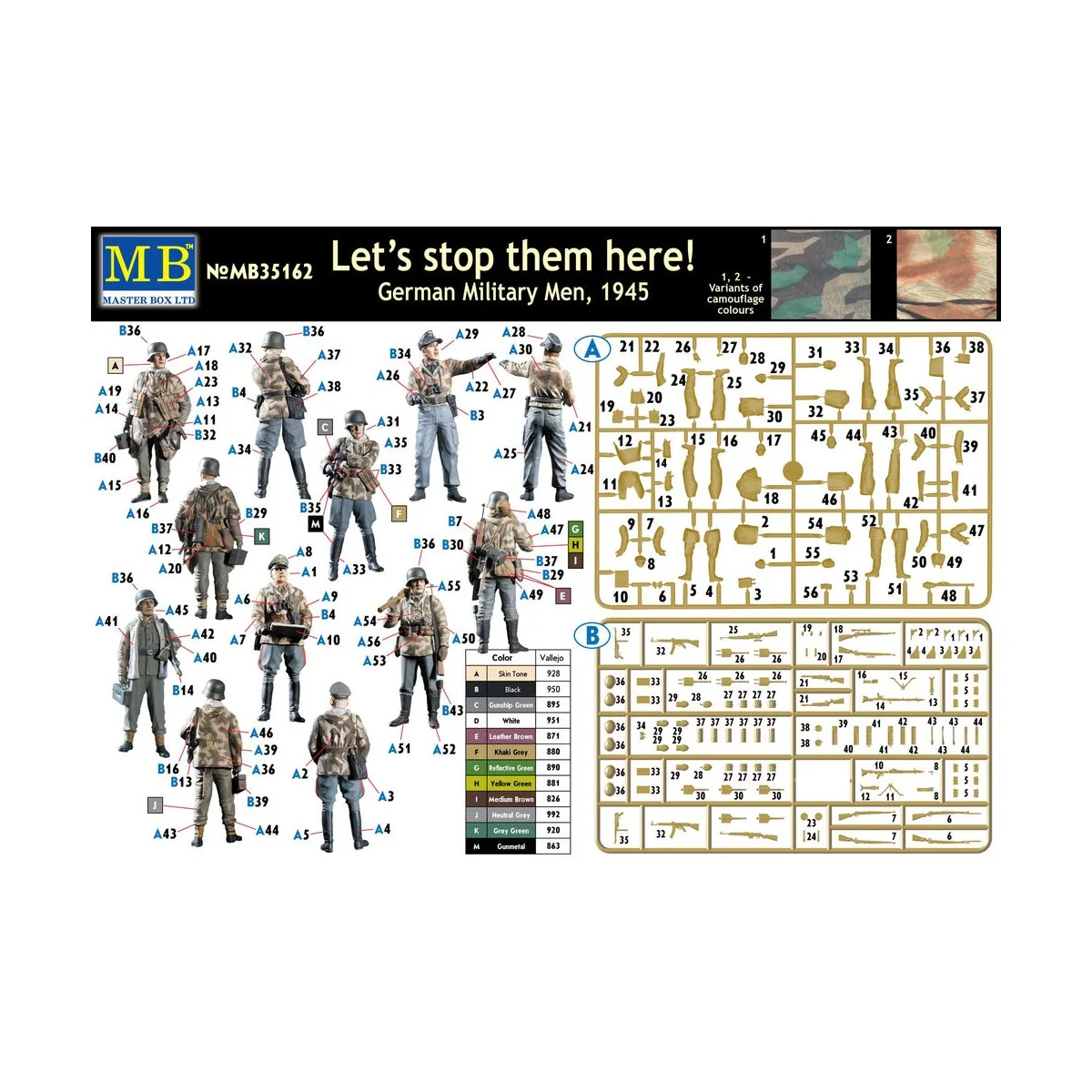 Let´s stop them here" German military me, 1/35 - Master Box Ltd. 35162