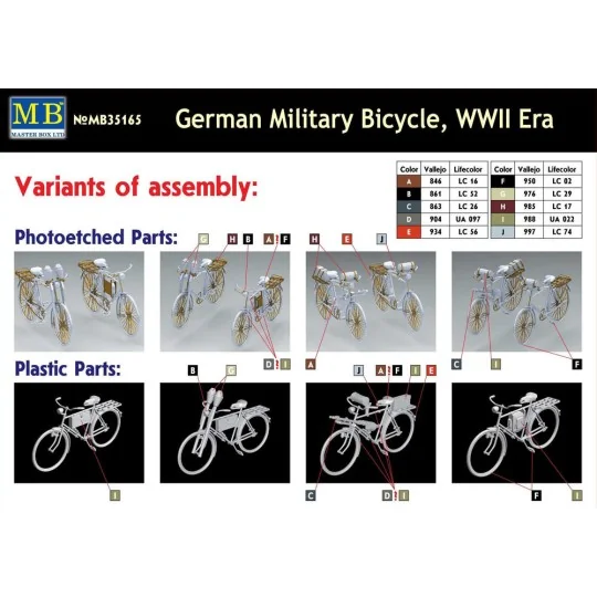 German military bicycle, WWII Era, 1/35 - Master Box Ltd. 35165