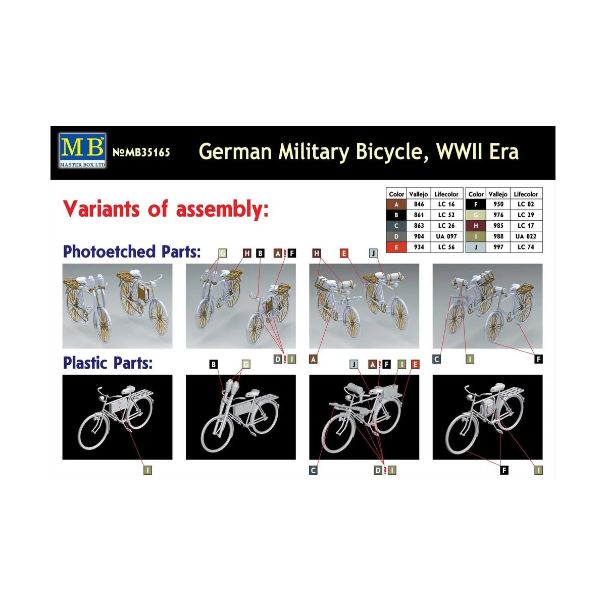 German military bicycle, WWII Era, 1/35 - Master Box Ltd. 35165