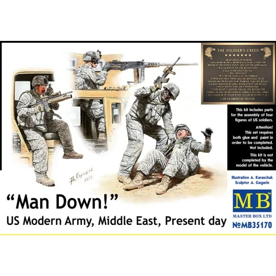 Man Down! U.S. Modern Army,Middle east - Master Box Ltd. 35170