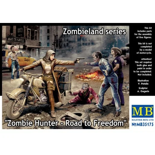 Zombie Hunter-Road to Freedom.Zombieland, 1/35 - Master Box Ltd. 35175 Zombie Hunter-Road to Freedom.Zombieland, 1/35 - Master Box Ltd. 35175