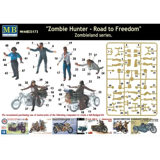 Zombie Hunter-Road to Freedom.Zombieland, 1/35 - Master Box Ltd. 35175 Zombie Hunter-Road to Freedom.Zombieland, 1/35 - Master Box Ltd. 35175