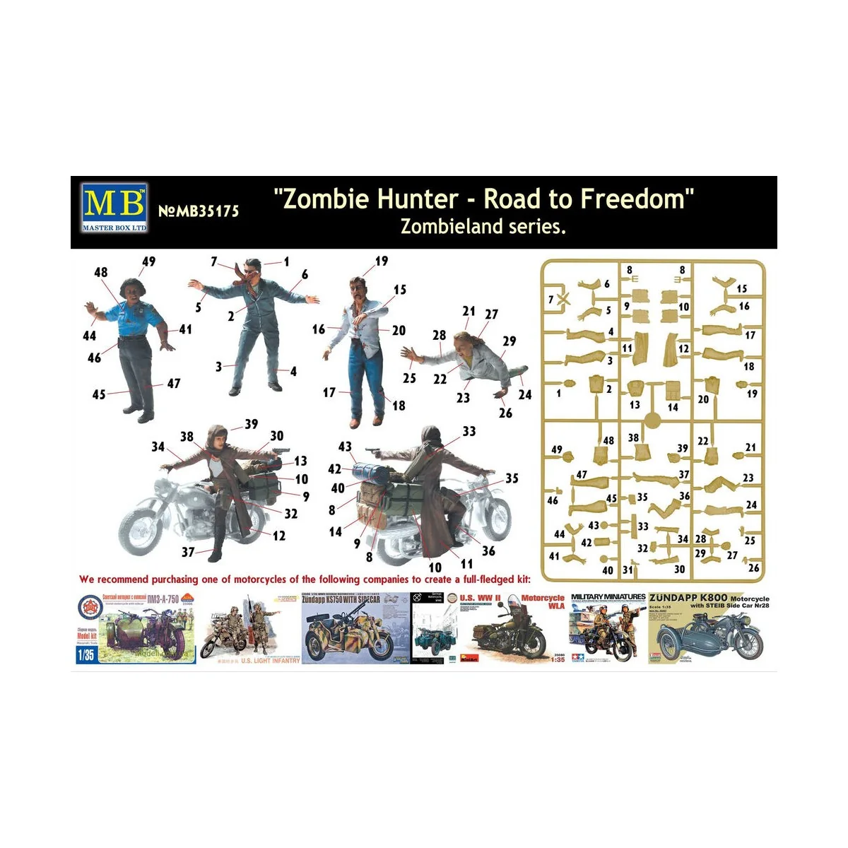 Zombie Hunter-Road to Freedom.Zombieland - Master Box Ltd. 35175