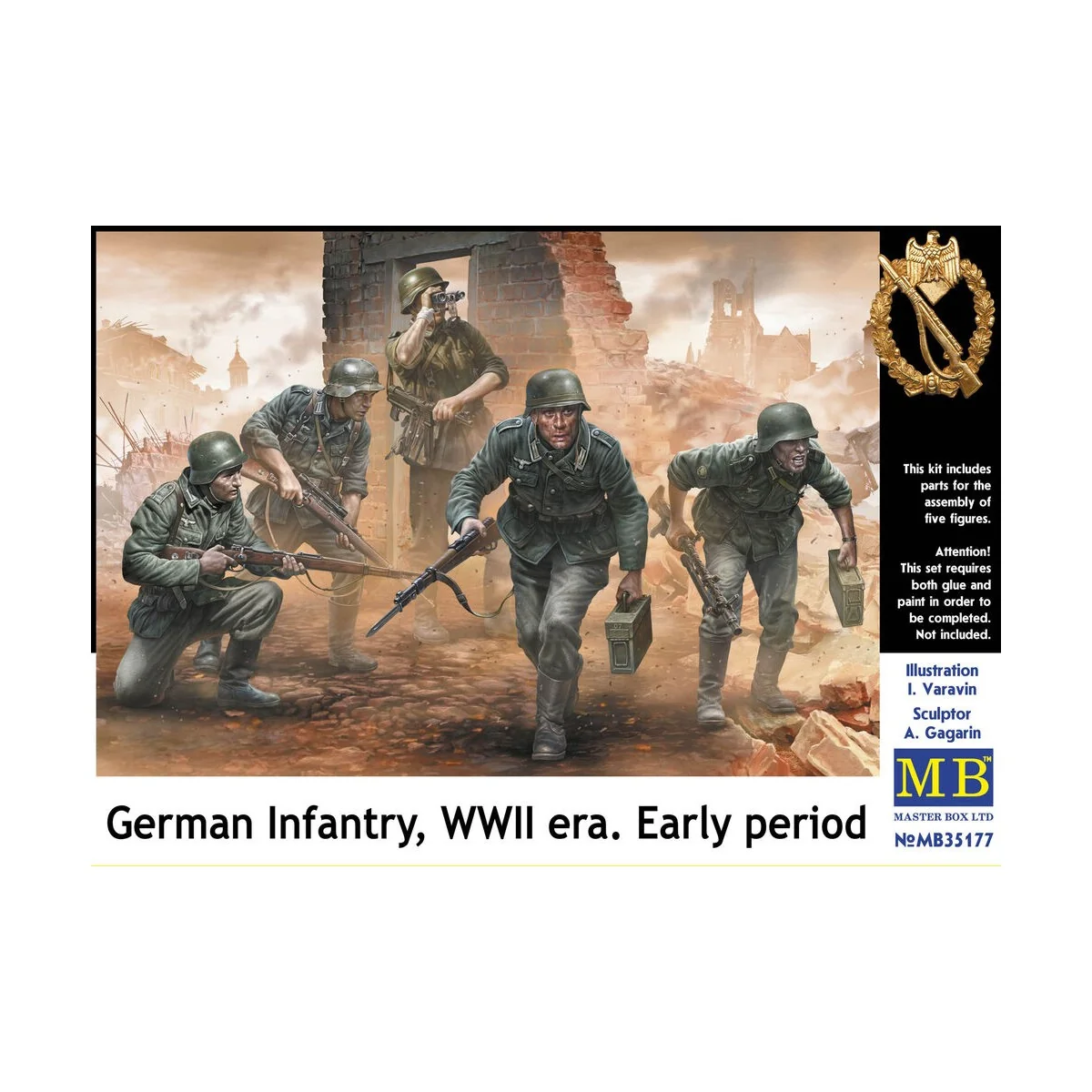 German infantry, WWII era. Early period, 1/35 - Master Box Ltd. 35177