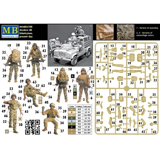 Modern UK infantrymen, present day - Master Box Ltd. 35180